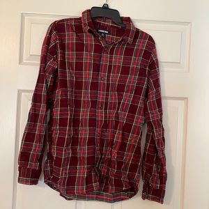 Lands’ End Boys XL 18/20 Button Down Plaid Shirt